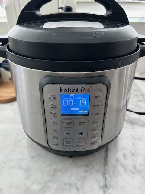 instant pot set to 18 minutes
